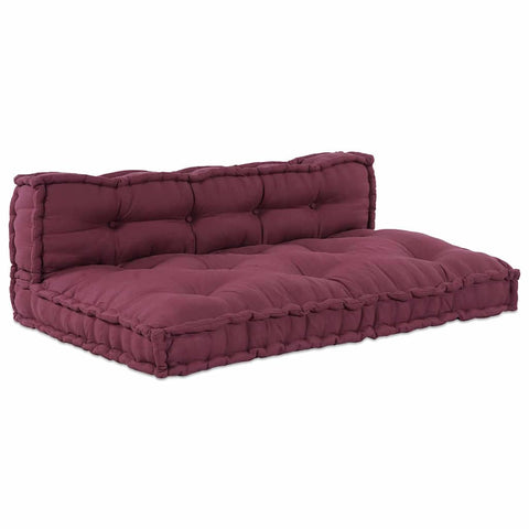 Cuscino per Divano Pallet 2 pcs Bordeaux Tessuto