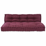 Cuscino per Divano Pallet 2 pcs Bordeaux Tessuto