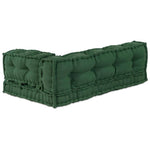 Cuscino per Divano Pallet 3 pcs Verde Tessuto