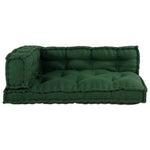 Cuscino per Divano Pallet 3 pcs Verde Tessuto