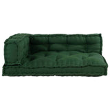 Cuscino per Divano Pallet 3 pcs Verde Tessuto