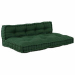 Cuscino per Divano Pallet 2 pcs Verde Tessuto