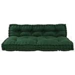 Cuscino per Divano Pallet 2 pcs Verde Tessuto