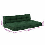 Cuscino per Divano Pallet 2 pcs Verde Tessuto