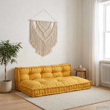 Cuscino per Divano Pallet 2 pcs Giallo 120 x 80 x 38 cm Tessuto
