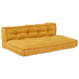 Cuscino per Divano Pallet 2 pcs Giallo 120 x 80 x 38 cm Tessuto