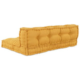 Cuscino per Divano Pallet 2 pcs Giallo 120 x 80 x 38 cm Tessuto