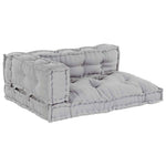 Cuscino per Divano Pallet 3 pcs Grigio Tessuto