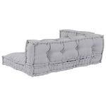 Cuscino per Divano Pallet 3 pcs Grigio Tessuto