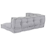 Cuscino per Divano Pallet 3 pcs Grigio Tessuto