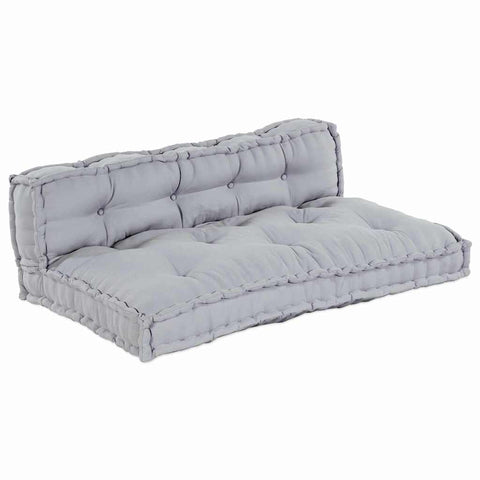 Cuscino per Divano Pallet 2 pcs Grigio Tessuto