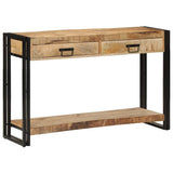 Tavolo consolle con cassetto Marrone Legno di mango massello