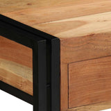 Tavolo consolle con cassetto Marrone Legno di Acacia Massello