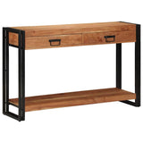 Tavolo consolle con cassetto Marrone Legno di Acacia Massello