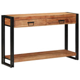 Tavolo consolle con cassetto Marrone Legno di Acacia Massello