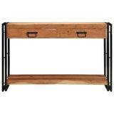 Tavolo consolle con cassetto Marrone Legno di Acacia Massello