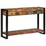Tavolo consolle Multicolore Legno Recuperato Massello