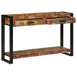Tavolo consolle Multicolore Legno Recuperato Massello