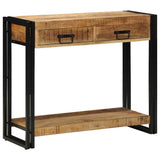 Tavolo consolle Marrone 90 x 33 x 75 cm Legno di mango massello