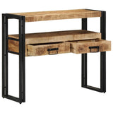 Tavolo consolle Marrone 90 x 33 x 75 cm Legno di mango massello