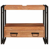 Armadio da bagno con cassetto Marrone Legno di Acacia Massello