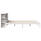 Letto Libreria senza Materasso Bianco 120x200 cm Legno di Pino