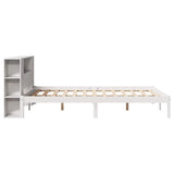 Letto Libreria senza Materasso Bianco 140x200 cm Legno di Pino