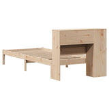 Letto Libreria senza Materasso 90x200 cm Legno Massello Pino