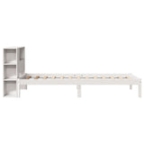 Letto Libreria senza Materasso Bianca 90x200 cm Legno di Pino