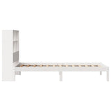Letto Libreria senza Materasso Bianco 90x190 cm Massello Pino