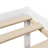 Letto Libreria senza Materasso Bianco 90x190 cm Massello Pino