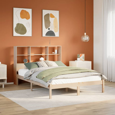 Letto Libreria senza Materasso 120x190cm Legno Massello di Pino