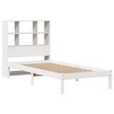 Letto Libreria senza Materasso Bianca 90x200 cm Legno di Pino