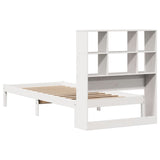 Letto Libreria senza Materasso Bianca 90x200 cm Legno di Pino