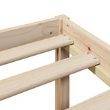 Letto Libreria senza Materasso 120x200cm Legno Massello di Pino