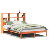Letto Libreria senza Materasso Marrone Cera 120x200 cm in Pino