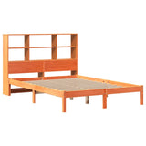 Letto Libreria senza Materasso Marrone Cera 120x200 cm in Pino