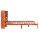 Letto Libreria senza Materasso Marrone Cera 120x200 cm in Pino