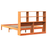 Letto Libreria senza Materasso Marrone Cera 120x200 cm in Pino