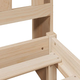 Letto Libreria senza Materasso 90x190 cm Legno Massello Pino