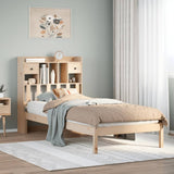 Letto Libreria senza Materasso 90x190 cm Legno Massello Pino