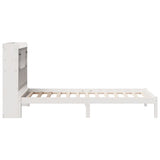 Letto Libreria senza Materasso Bianco 90x190 cm Massello Pino