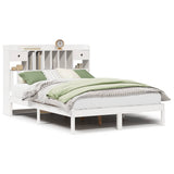 Letto Libreria senza Materasso Bianco 140x200 cm Legno di Pino