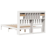 Letto Libreria senza Materasso Bianco 140x200 cm Legno di Pino