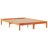 Letto Libreria senza Materasso Marrone Cera 150x200 cm in Pino