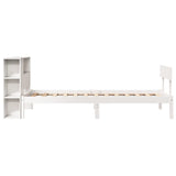 Letto Libreria senza Materasso Bianca 90x200 cm Legno di Pino