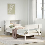 Letto Libreria senza Materasso Bianca 90x200 cm Legno di Pino