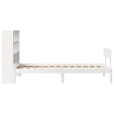 Letto Libreria senza Materasso Bianco 90x190 cm Massello Pino