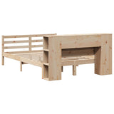 Letto Libreria senza Materasso 120x190cm Legno Massello di Pino