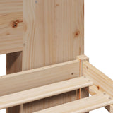 Letto Libreria senza Materasso 120x190cm Legno Massello di Pino